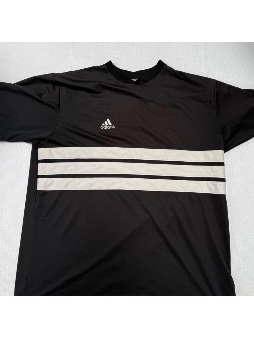 Adidas Men's Black and Grey Tshirt